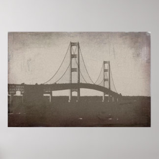 Póster Poster del puente Mackinac