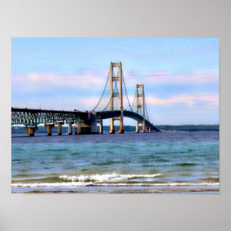 Póster Poster del puente Mackinaw