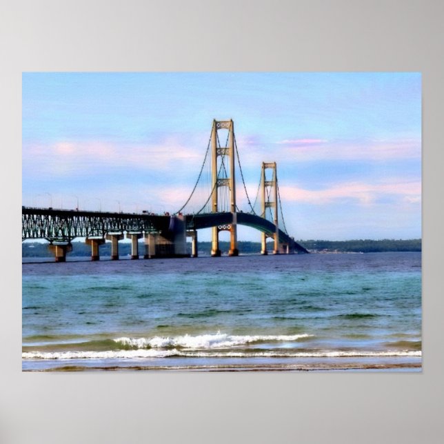 Póster Poster del puente Mackinaw (Frente)