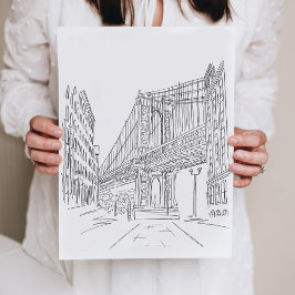 Póster Poster del puente Manhattan de la ciudad de Nueva