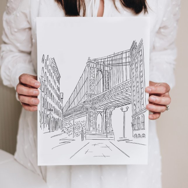 Póster Poster del puente Manhattan de la ciudad de Nueva  (Subido por el creador)
