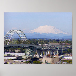Póster Poster del puente Mt St Helens & Fremont