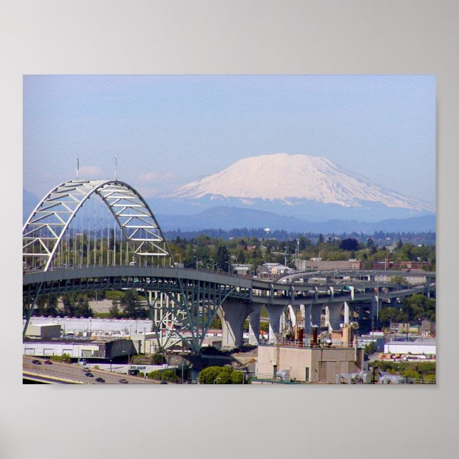 Póster Poster del puente Mt St Helens & Fremont (Frente)