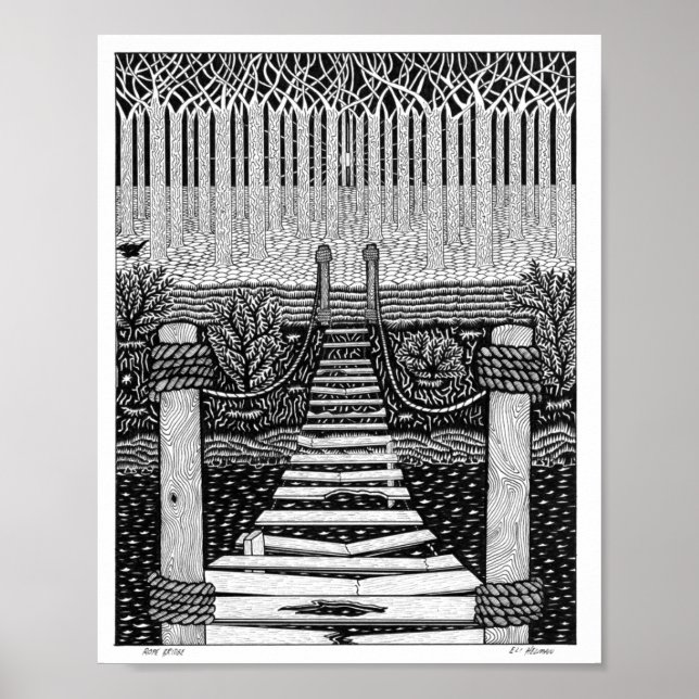 Póster Poster del puente Rope (Frente)