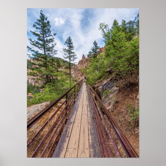 Póster Poster del puente Seven Falls Walkway (Frente)