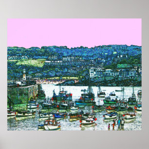 Póster Poster del puerto de Cornwall St Ives DESDE 8.99