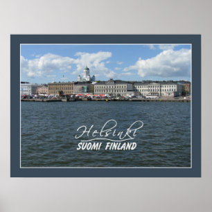 Póster Poster del puerto de Helsinki