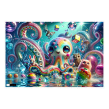 Poster del pulpo en Candyland