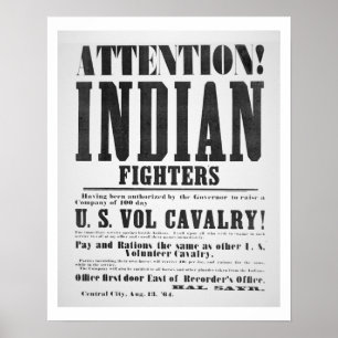 Póster Poster del reclutamiento para la caballería