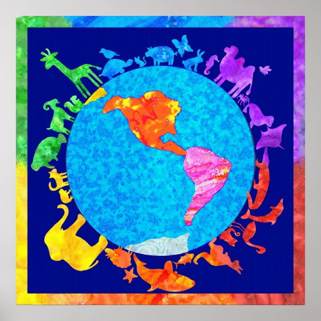 Póster Poster del Reino de los Animales Pacíficos (Frente)