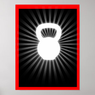 Póster Poster del resplandor de Kettlebell - del proyecto