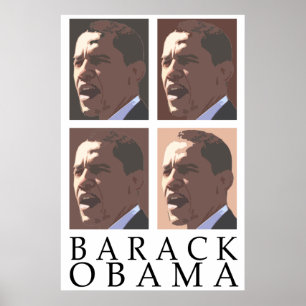 Póster Poster del retrato de Barack Obama