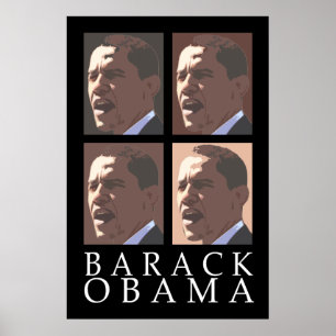 Póster Poster del retrato de Barack Obama cuatro