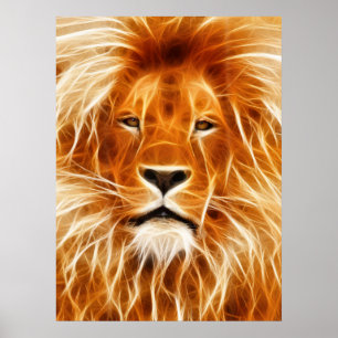 Póster Poster del retrato del león