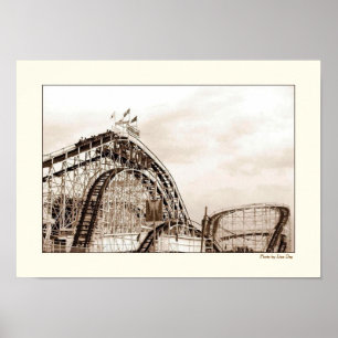 Póster Poster del roller coaster del ciclón