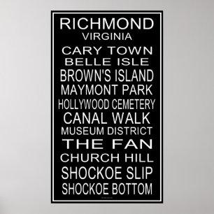 Póster Poster del rollo del autobús de Richmond Virginia
