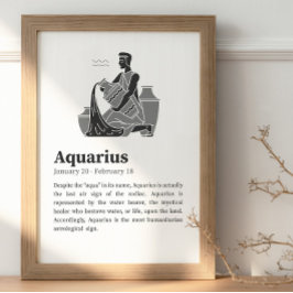 Póster Poster del Rótulo Aquarius Zodiac