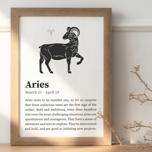 Póster Poster del Rótulo Aries Zodiac (Subido por el creador)