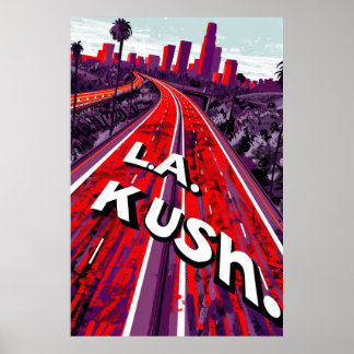 Póster Poster del Rótulo de la autopista L.A. Kush