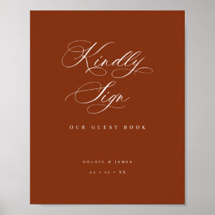 Póster Poster del Rótulo de la Mesa de eventos de recepci