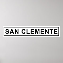 Póster Poster del Rótulo de San Clemente