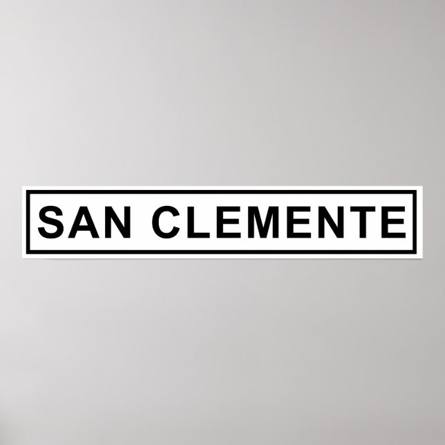 Póster Poster del Rótulo de San Clemente (Frente)