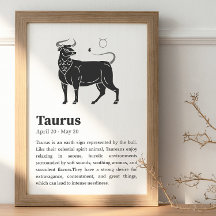 Poster del Rótulo Taurus Zodiac