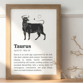 Póster Poster del Rótulo Taurus Zodiac
