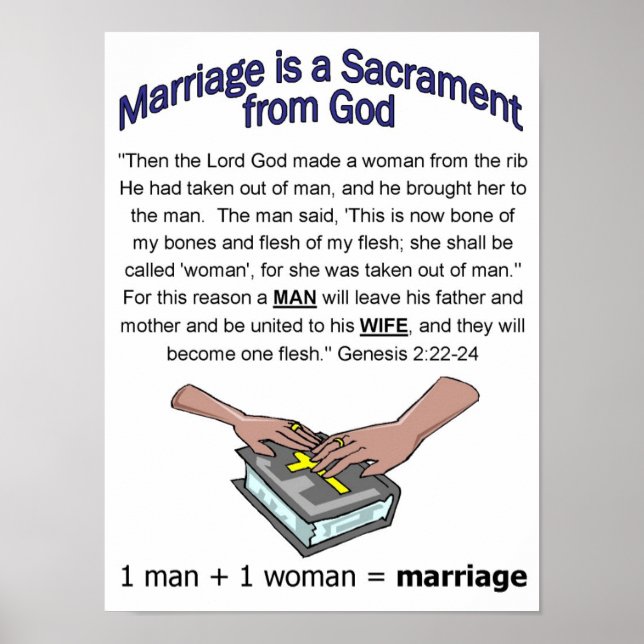Póster Poster del Sacramento matrimonial (Frente)