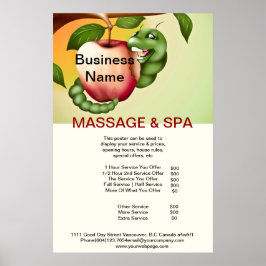 Póster Poster del salón de belleza Apple Spa Massage