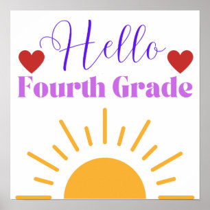 Póster poster del salón de clases Sunshine de "Hello Four