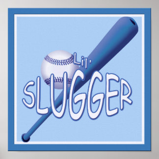 Póster Poster del salón infantil Slugger Lil de béisbol