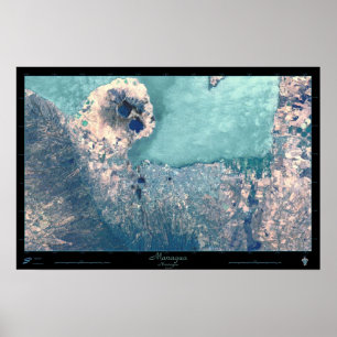 Póster Poster del satélite de Managua, Nicaragua