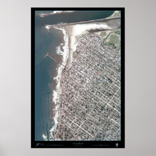 Póster Poster del satélite de San Diego California de la