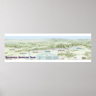 Póster poster del sendero de la costa de Bonneville 2023