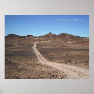 Póster Poster del sendero del desierto