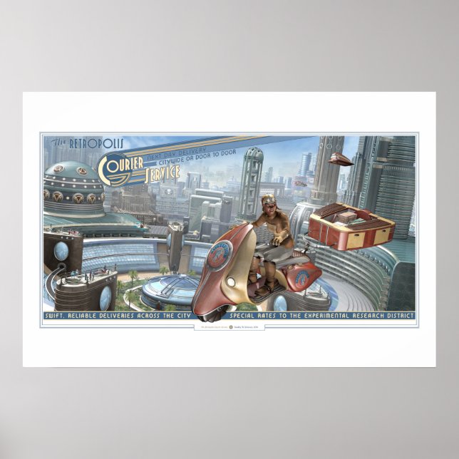 Póster Poster del Servicio de Correo Retropolis (30x20") (Frente)