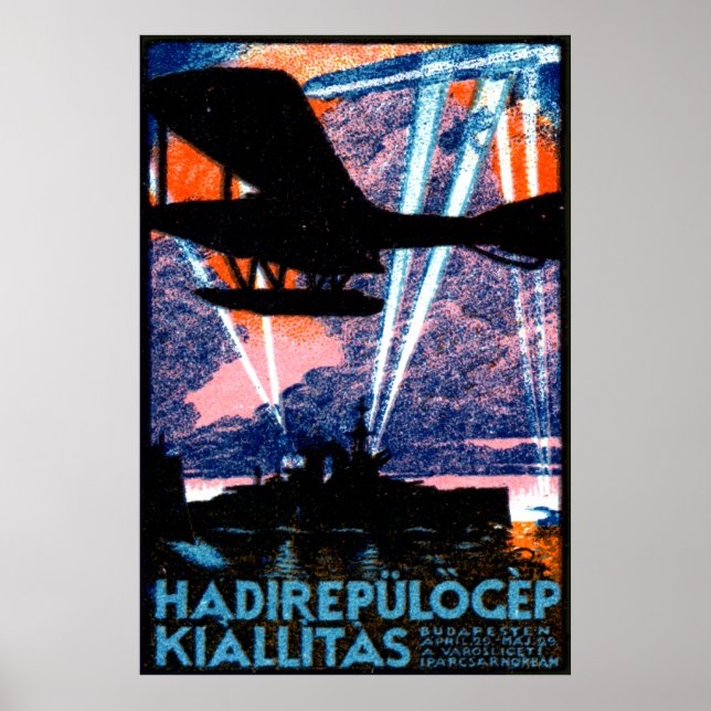 Póster poster del Show Aéreo de Budapest de 1920 (Frente)