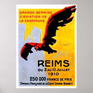 Póster poster del Show Aéreo Reims 1910