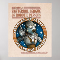 Poster del sindicato de trabajadores robots (16x20