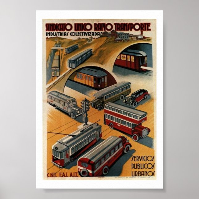 Póster Poster del Sindicato de Transporte Público (Frente)