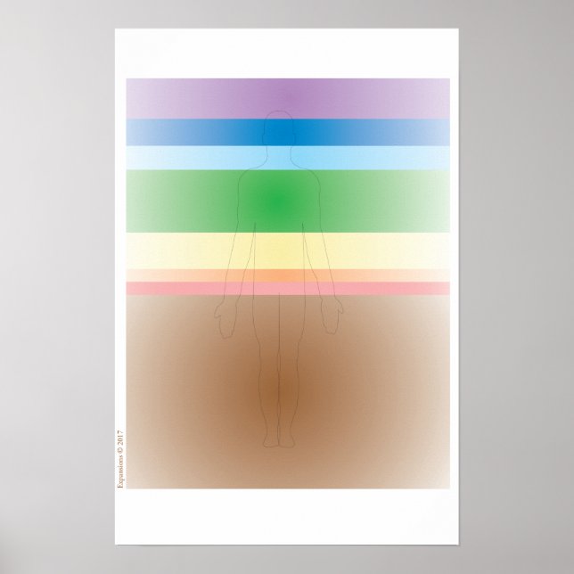 Póster Poster del sistema Chakra (Frente)