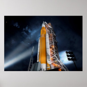 Póster Poster del sistema de lanzamiento espacial de la N