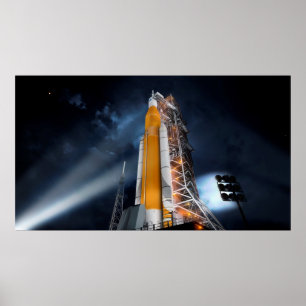 Póster Poster del sistema del lanzamiento del espacio de