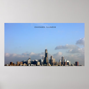 Póster Poster del Skyline de Chicago