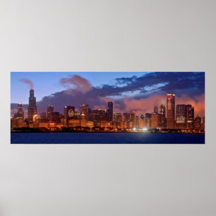Póster Poster del Skyline de Chicago