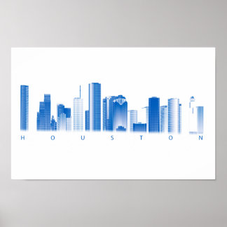 Póster Poster del Skyline de Houston