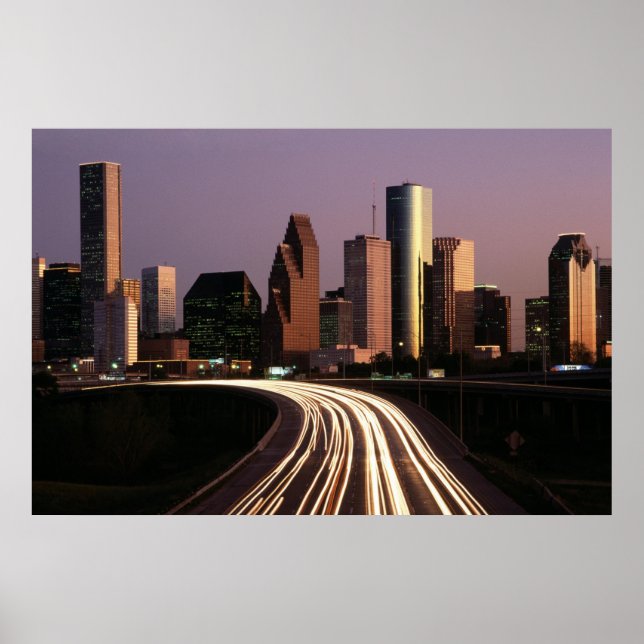 Póster Poster del Skyline de Houston City DESDE EL 8.99 (Frente)