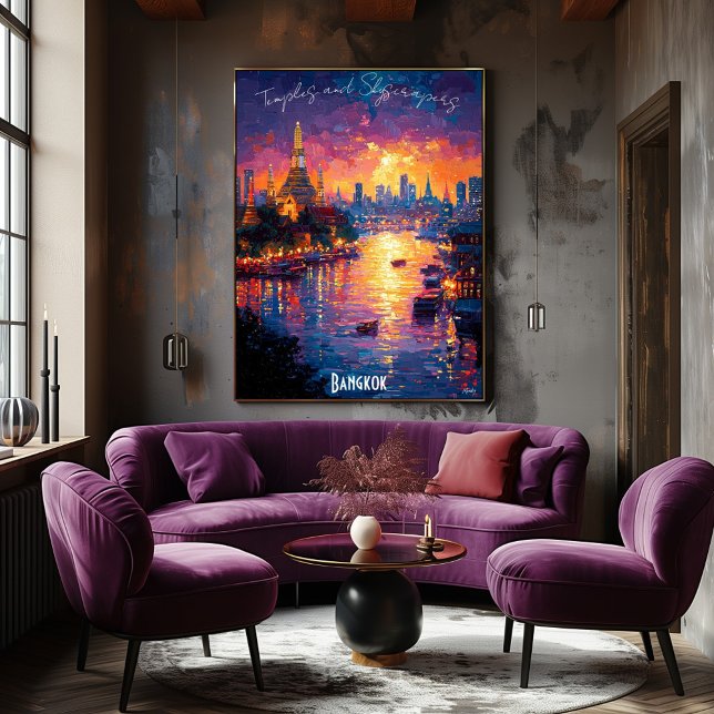 Póster Poster del Skyline de la ciudad de Bangkok - Exóti (Subido por el creador)