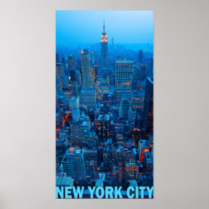 Póster Poster del Skyline de la ciudad de Nueva York (Emp